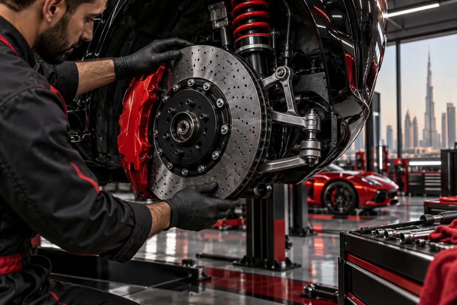 Brake and suspension inspection
